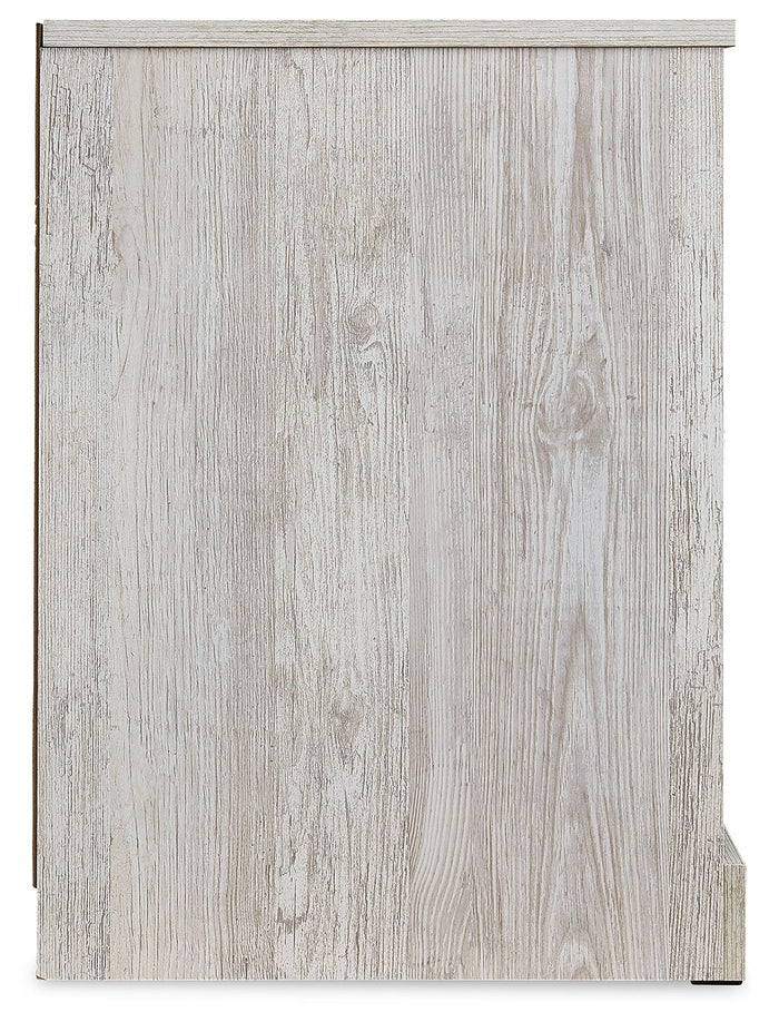 Paxberry - One Drawer Night Stand - Open Cubby - Whitewash - view 4