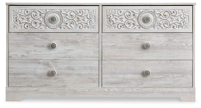 Paxberry - Six Drawer Dresser - Weatherworn - Whitewash - view 2