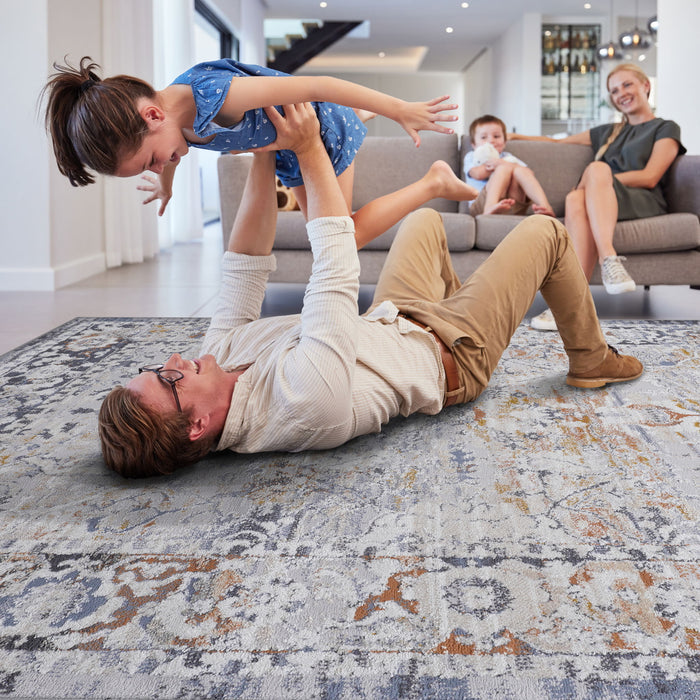 Payas - 2' X 8' Traditional Runner Rug - Ivory / Gray by Naar Rug | Bel Furniture