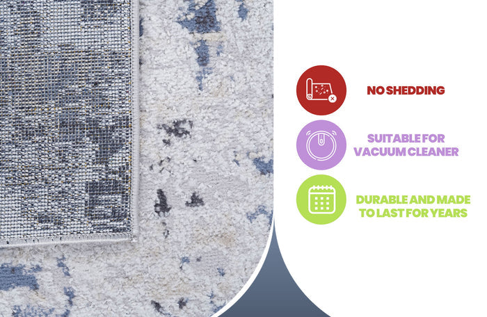 Payas - 6' X 9' Abstract Area Rug - Gray / Denim - view 2