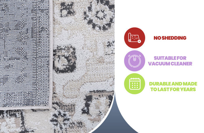 Payas - 8' X 10' Medallion Area Rug - Cream / Beige - view 5