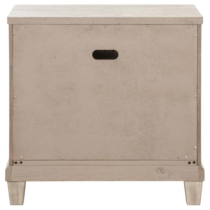 Pembroke - 2-Drawer Nightstand Bedside Table - Washed Oak