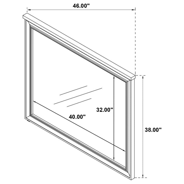 Pembroke - Dresser Mirror - Washed Oak