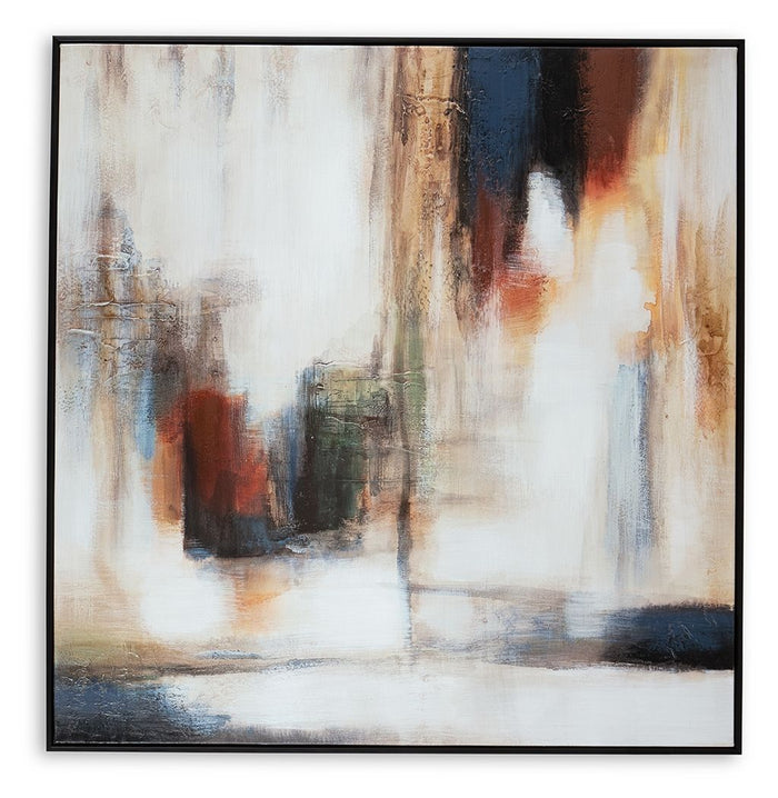 Pigeonford - White / Teal / Gold - Wall Art by Signature Design by Ashley® | Bel Furniture