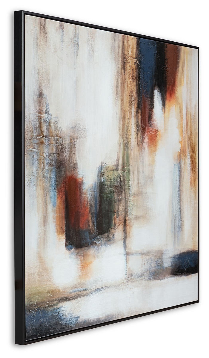 Pigeonford - White / Teal / Gold - Wall Art by Signature Design by Ashley® | Bel Furniture