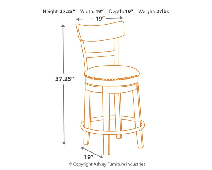 Pinnadel - Swivel Barstool by Signature Design by Ashley® | Bel Furniture