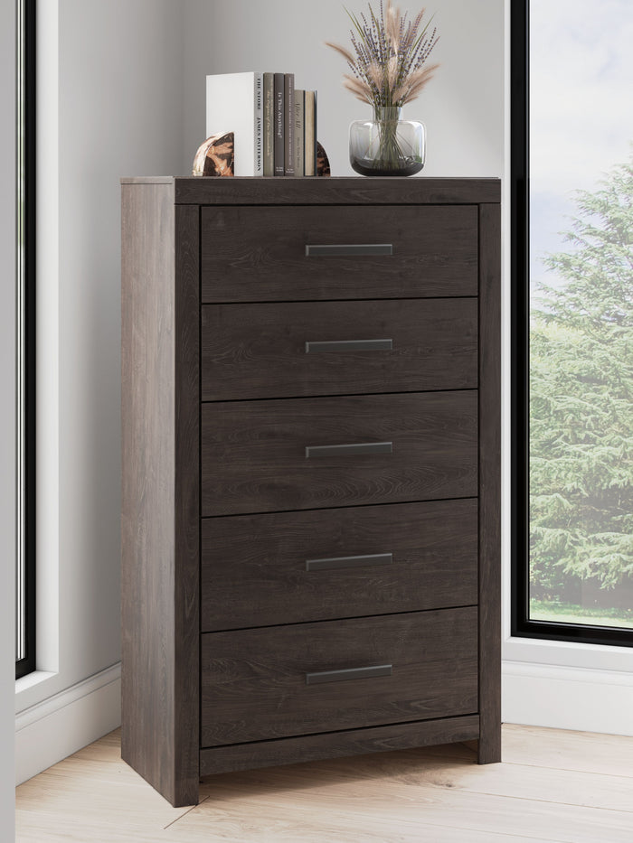 Prendonea - Charcoal - Five Drawer Chest by Signature Design by Ashley® | Bel Furniture