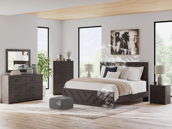 Prendonea - Six Drawer Dresser - Charcoal - view 3
