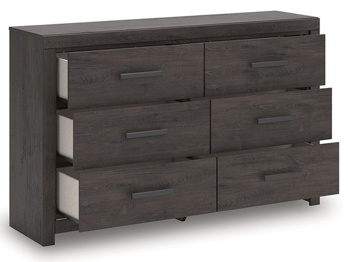 Prendonea - Charcoal - Six Drawer Dresser by Signature Design by Ashley® | Bel Furniture