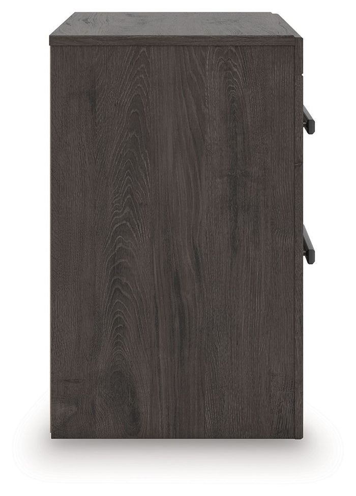 Prendonea - Charcoal - Two Drawer Night Stand by Signature Design by Ashley® | Bel Furniture
