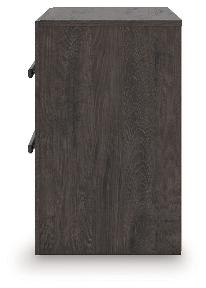 Prendonea - Charcoal - Two Drawer Night Stand by Signature Design by Ashley® | Bel Furniture