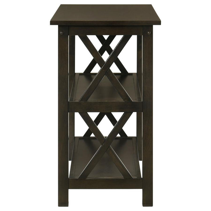 Rachelle - 2-Shelf Wood Entryway Console Table - Deep Merlot