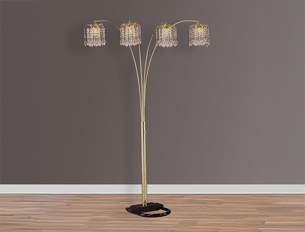 Rain Drop Arc Lamp Gold