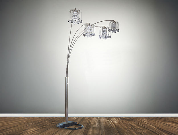 Rain Drop Arc Lamp Pewter