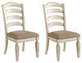 Realyn - Dining UPH Side Chair (Set of 2) - Ladderback - Chipped White