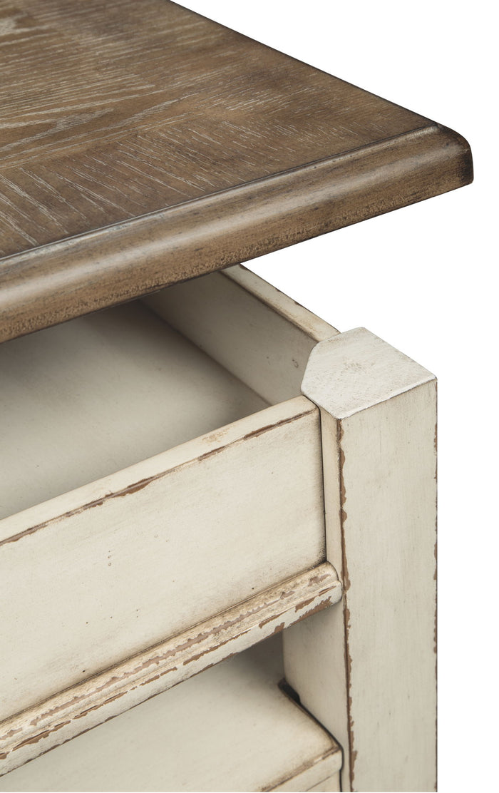 Realyn - Lift Top Cocktail Table - White / Brown - view 2