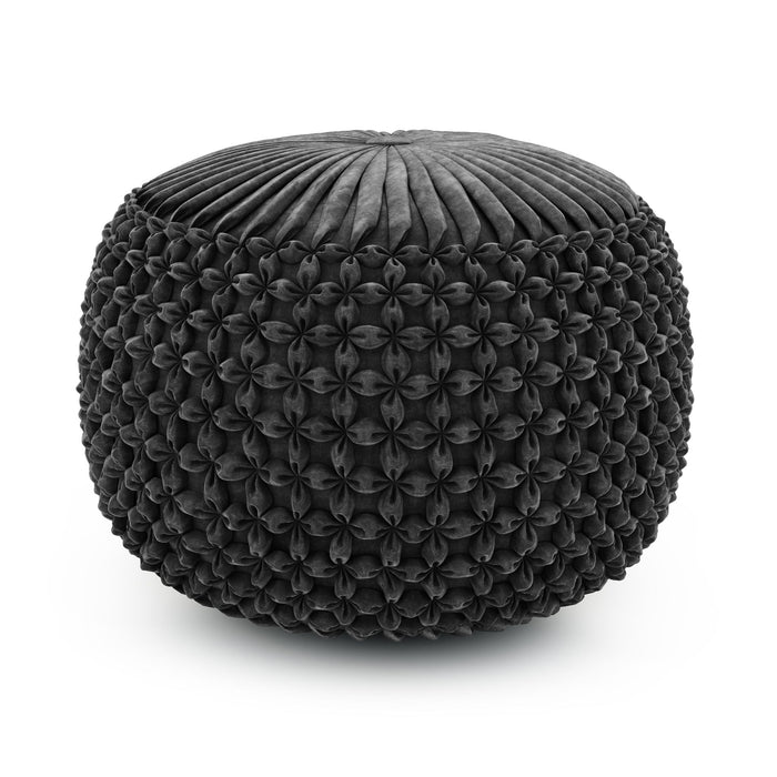 Renee - Handcrafted Round Pouf - view 3