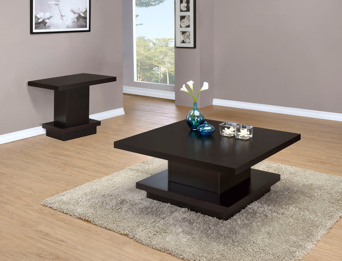 Dark Brown / 2 Pc. Coffee Table, End Table