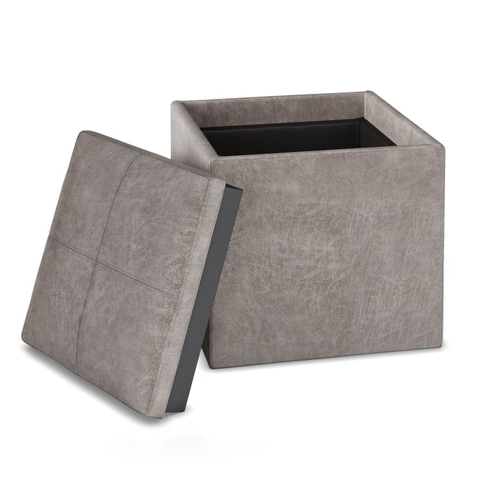 Rockwood - Upholstered Cube Storage Ottoman With Tray - view 5