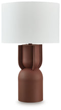 Rowandale - Brick Red - Metal Table Lamp by Signature Design by Ashley® | Bel Furniture