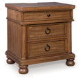 Rowlenstown - Three Drawer Night Stand - view 2