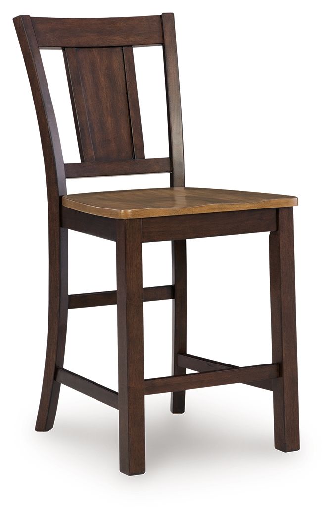 Rylandeen - Barstool (Set of 2) - Light Brown / Dark Brown - view 4