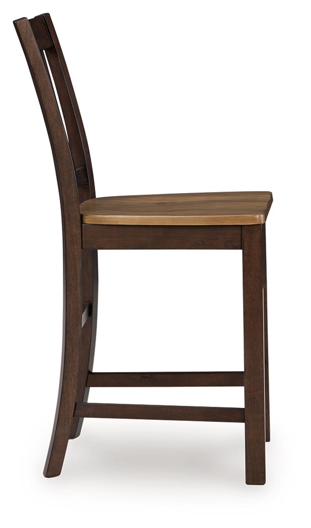 Rylandeen - Barstool (Set of 2) - Light Brown / Dark Brown - view 6