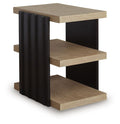 Rylandyn Rectangular End Table Black and Light Brown