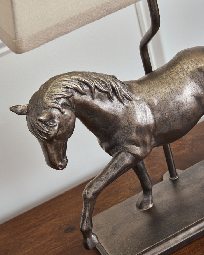 Sandorman - Bronze Finish - Poly Table Lamp by Signature Design by Ashley® | Bel Furniture