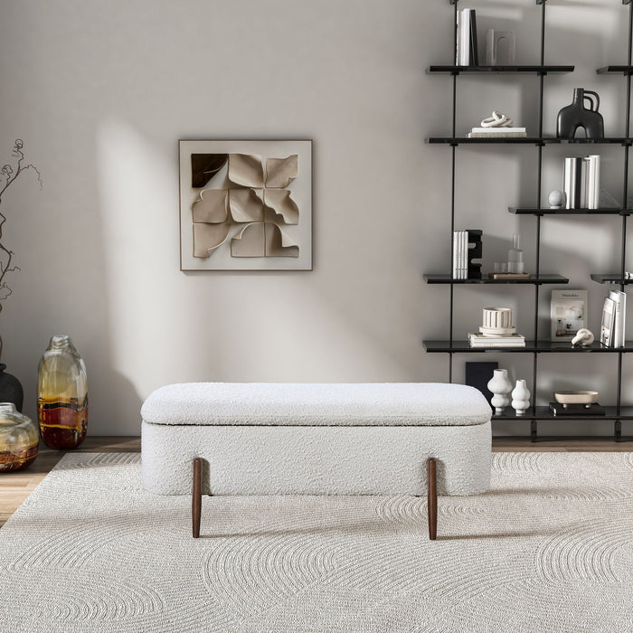 Sarna - Storage Bench - Ivory - view 2