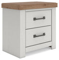 Savonport Two Drawer Night Stand White and Brown