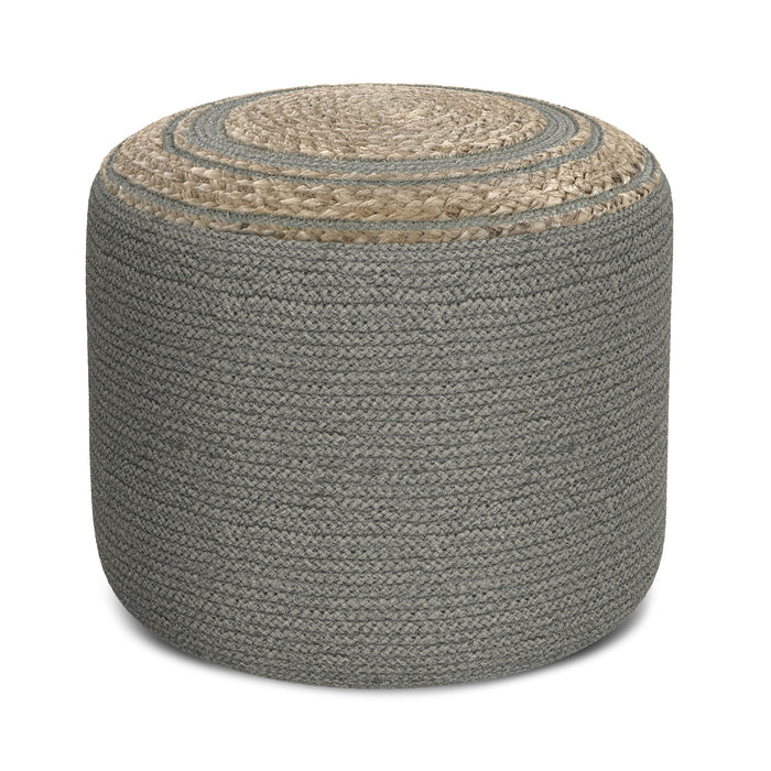 Serena - Handcrafted Round Braided Pouf - view 2