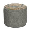 Serena - Handcrafted Round Braided Pouf - view 2