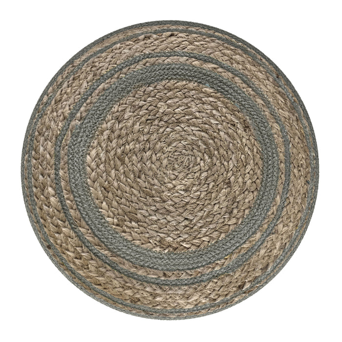 Serena - Handcrafted Round Braided Pouf - view 5