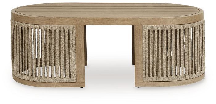 Serena Shores - Rectangular Cocktail Table - Beige - view 3