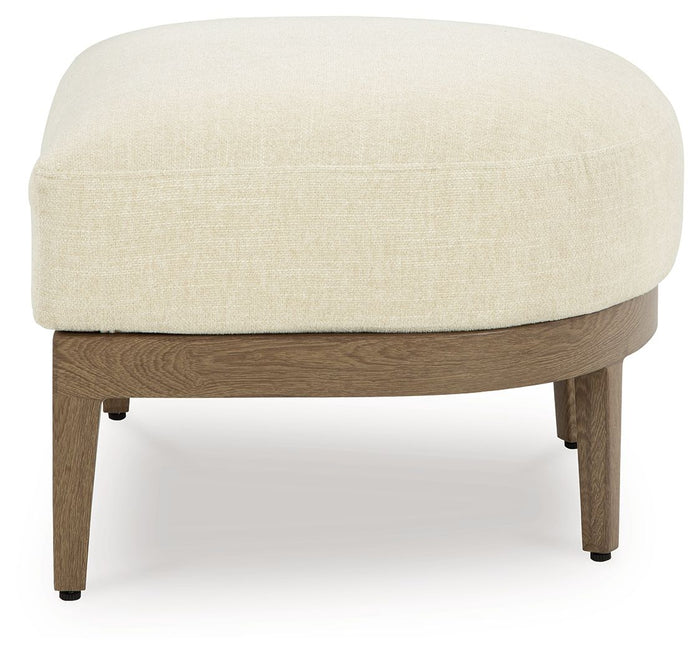 Serene Bay - Dark Brown / White - Ottoman With Cushion by Signature Design by Ashley® | Bel Furniture