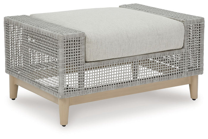 Seton Creek - Gray - Ottoman With Cushion by Signature Design by Ashley® | Bel Furniture