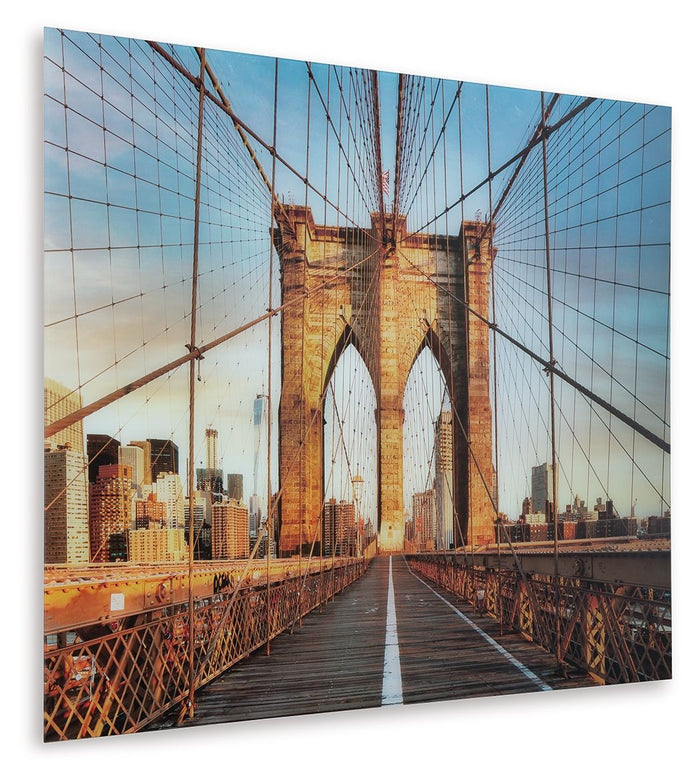 Shayward - Blue / Amber - Wall Art by Signature Design by Ashley® | Bel Furniture