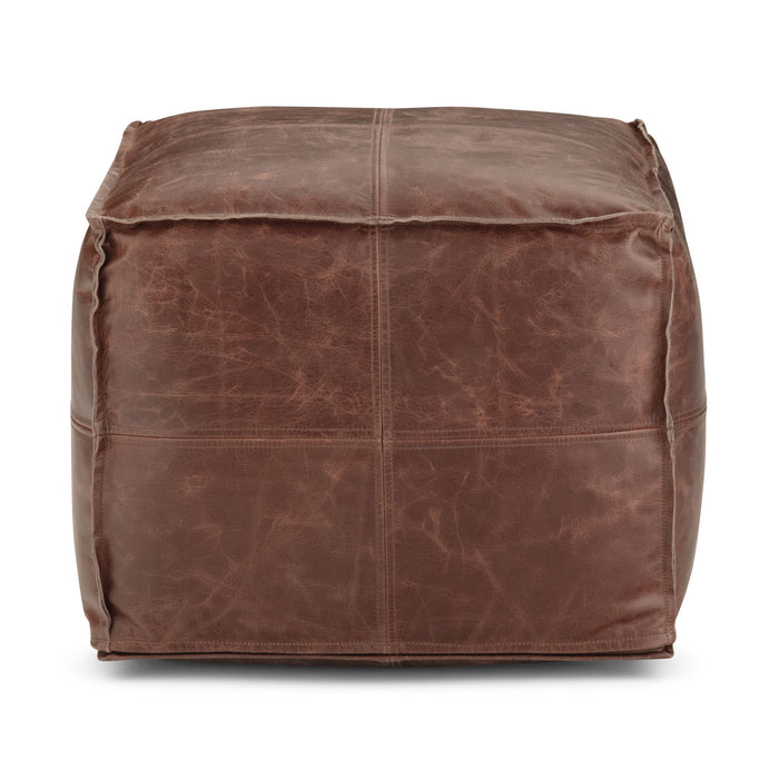 Sheffield Handcrafted Square Pouf