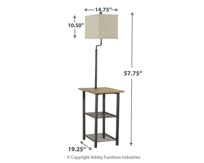 Shianne - Black - Metal Tray Lamp by Signature Design by Ashley® | Bel Furniture