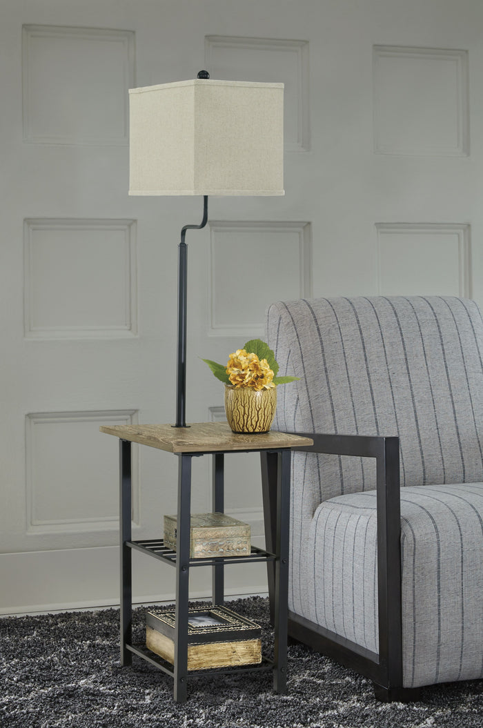 Shianne - Black - Metal Tray Lamp by Signature Design by Ashley® | Bel Furniture