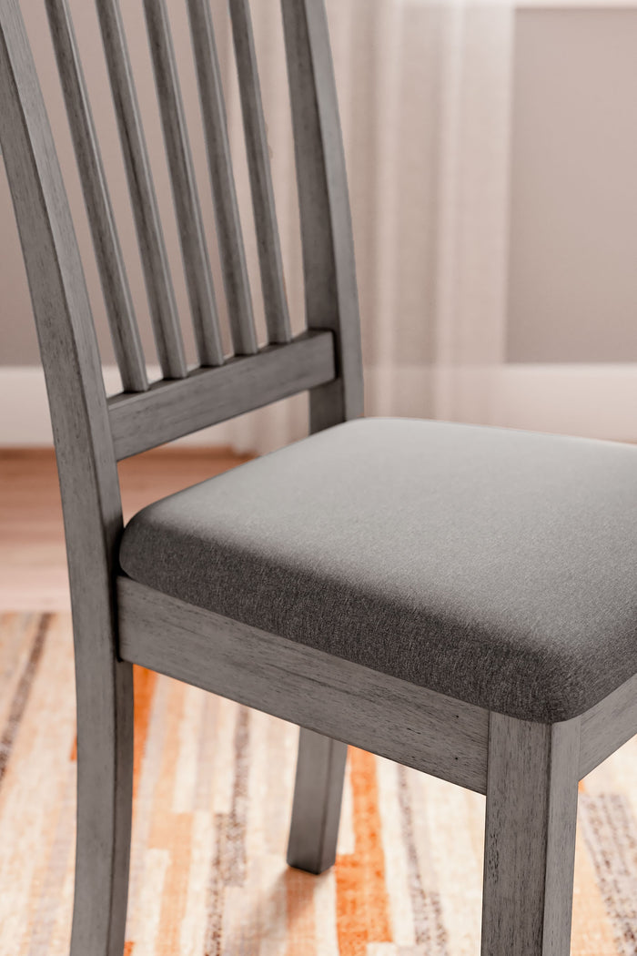 Shullden - Gray - Dining Room Side Chair (Set of 2) by Signature Design by Ashley® | Bel Furniture