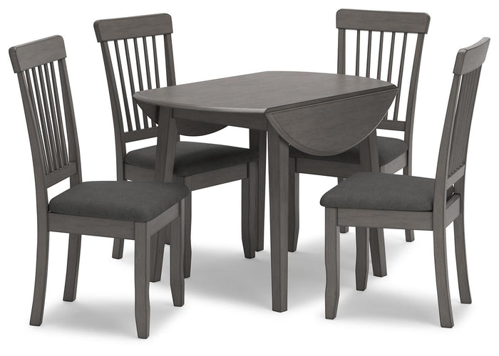 Shullden - Round Drm Drop Leaf Table - Gray - view 6