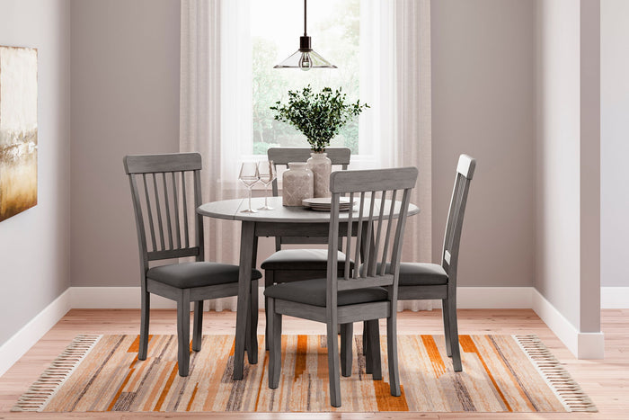 Shullden - Round Drm Drop Leaf Table - Gray - view 7