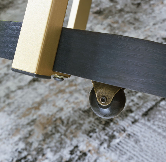 Shylore - Black / Brass Finish - Occasional Table Set (Set of 3) by Signature Design by Ashley® | Bel Furniture