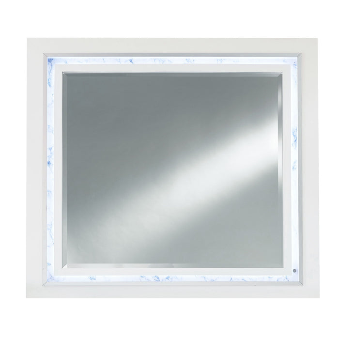 Skye - Marble Mirror - White - view 3