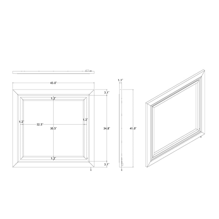 Skye - Marble Mirror - White - view 4