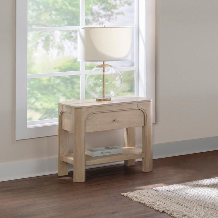 Solano - 1-Drawer Nightstand Bedside Table - Weathered Mango