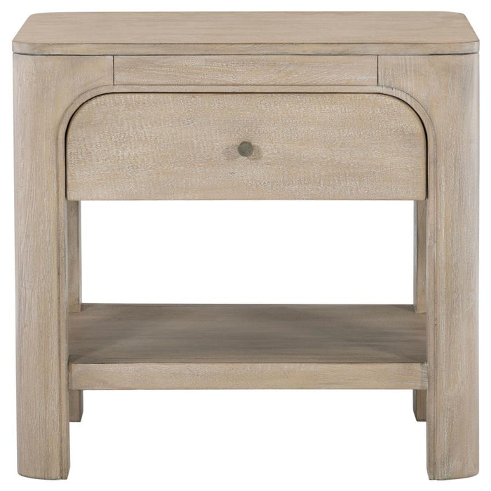 Solano - 1-Drawer Nightstand Bedside Table - Weathered Mango