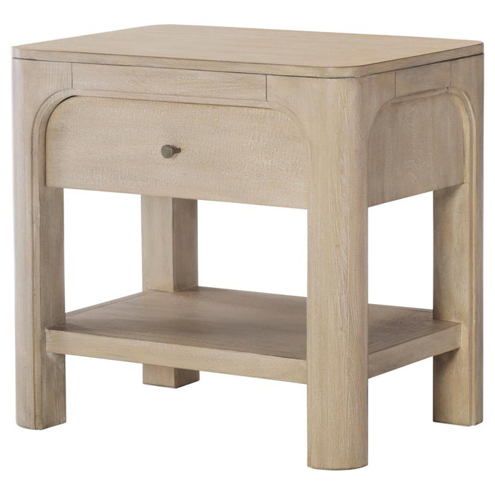 Solano - 1-Drawer Nightstand Bedside Table - Weathered Mango